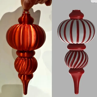 christmas cone ornament by 3d prints gifts household festivities 3d print model - Mito3D