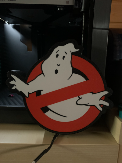 ghostbusters logo led by gare-sb art signs & logos 3d print model - Mito3D