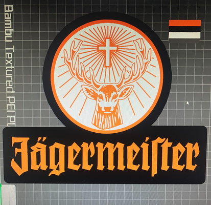 germeister led logo by gare sb kunst zeichen logos jaegermeister 3d print model - Mito3D
