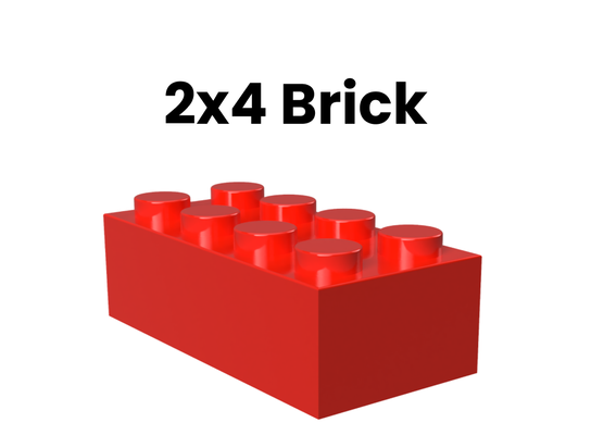 2x4 brick by johny3d toys & games 3d print model - Mito3D