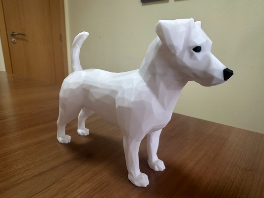 poly jack russel terrier hund by 3dprintable art kunst skulpturen abonnieren 3d print model - Mito3D