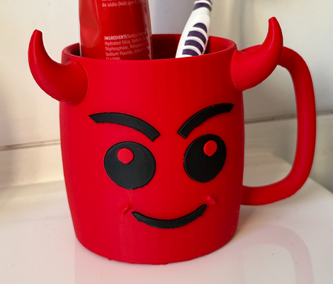 devil emoji by 3dprintableart household decor funny 3d print model - Mito3D