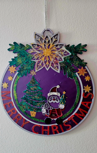 christmas wreaths santa claus by zumdag household decor wreathssantaclaus coronita craciun ornaments 3d print model - Mito3D
