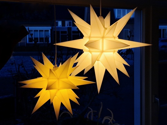 hernhutter christmas star - 30 cm by bootjevaarder household festivities 3d print model - Mito3D