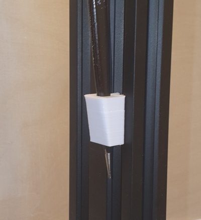 tweezers holder by janne 3d printer accessories mount creality rack aluminiumprofile 3d print model - Mito3D