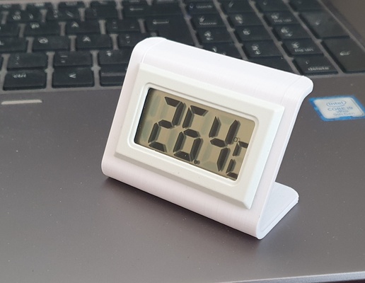 einfach thermometer halter unterstützung by sehne haushalt haus modelle stand feuchtigkeit thermometerhalter 3d print model - Mito3D
