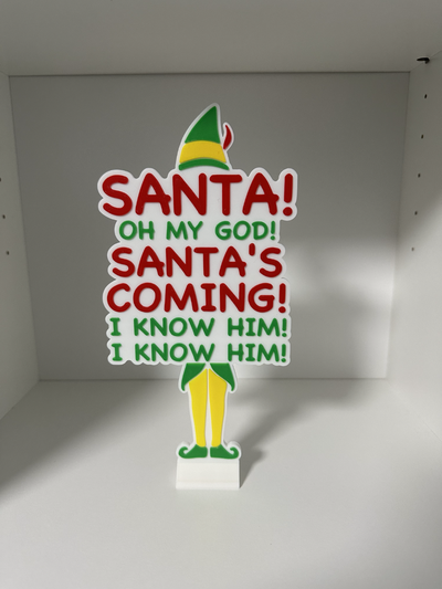 santa's coming christmas decoration elf movie by 3d imagineer household decor deccoration holiday santa claus multi color print printing colour 3d print model - Mito3D