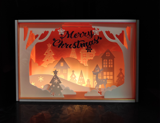 navidad decorativo ligero caja by azul casa decoración festival decaración 3d print model - Mito3D