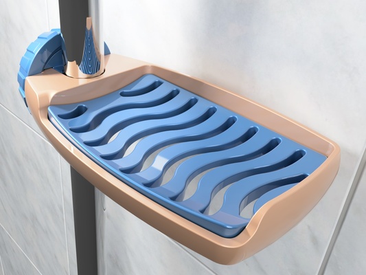 dalgalı ek zarif sabun tabak duş by threed michael ev halkı modeller tepsisi 3d print model - Mito3D