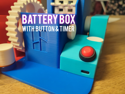 battery box - button timer marble run kit by bambam design toys & games hardware component components tuning addon batterie kugelbahn switch schalter onoff 3d print model - Mito3D