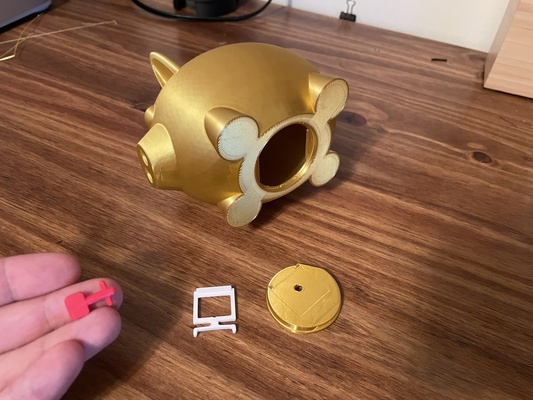 piggy bank real lock key remixed by nathanwilliams415 toys & games toy money storage piggybank 3d print model - Mito3D