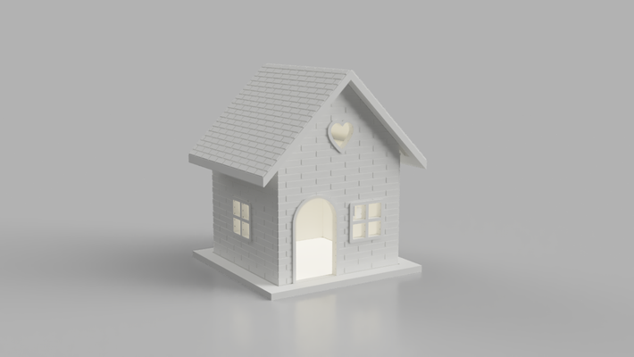 natale pieghevole casa kitcard by hg design domestico festività 3d print model - Mito3D