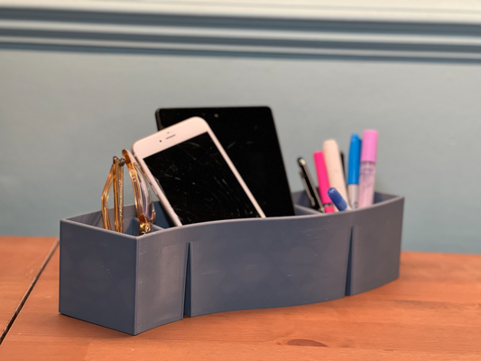 office desk organiser s-tidy by michel charlot paulsizemore household pencil case decor tablet holder 3d print model - Mito3D