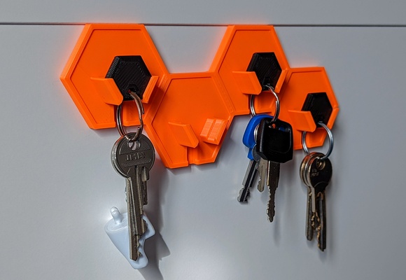 modern key hanger by xyz space household house models keyholder keychain futuristic keyhanger 3d print model - Mito3D