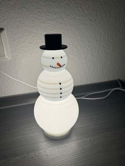 snowman lamp multi- single color by volker88 hobby & diy electronics light led art snow 001 kit 3d print model - Mito3D