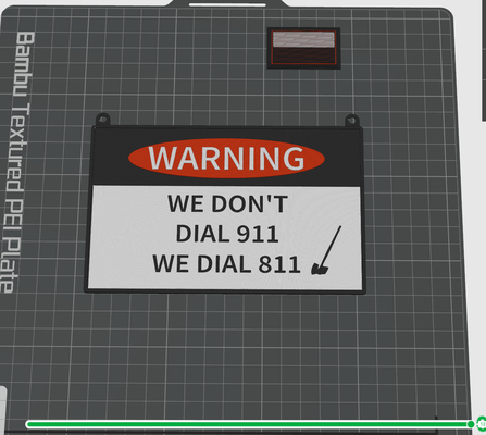 we wählen 911sign by zonumgus kunst zeichen logos 911 schützen zuhause haus no werben scheiße 3d print model - Mito3D