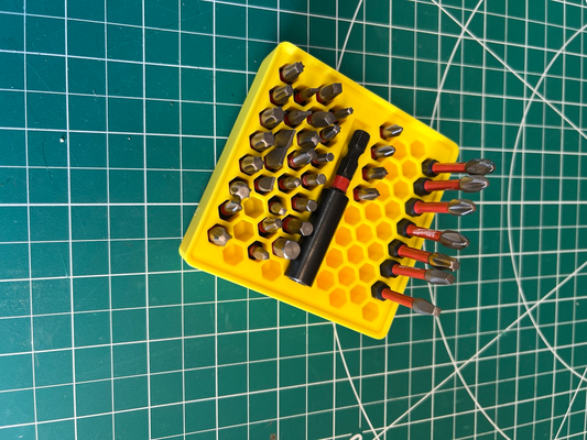 gridfinity 2x2 holder hex screwdriver bits remixed by longracks labs tools organizers drillbit 3d print model - Mito3D