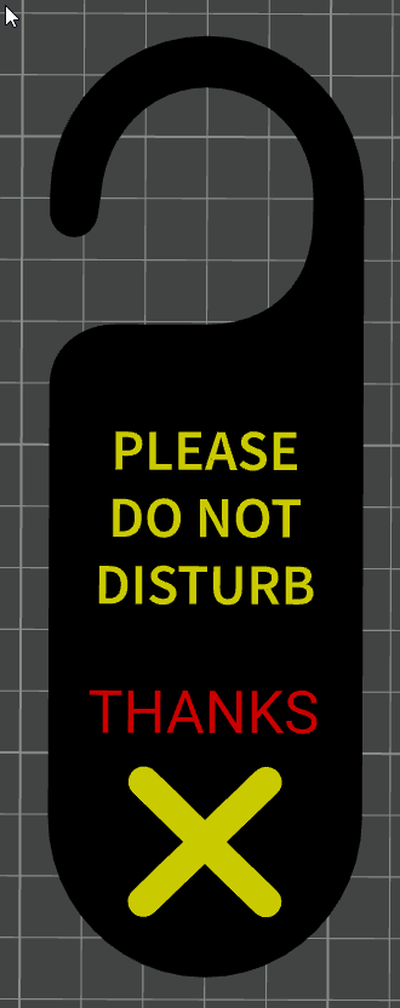 do disturb - ams ready by ben art coin & badges contest makerlab makemysign 3d print model - Mito3D