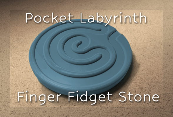 tasche labyrinth finger zappeln stein by sh designs spielzeuge spiele frieden zen 3d print model - Mito3D