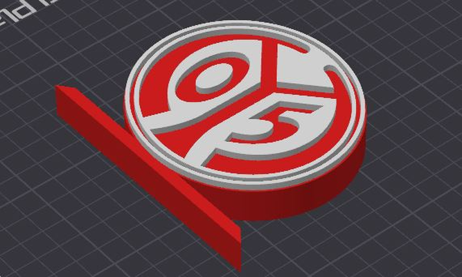 fsv mainz 05 logotipo by 5kyrunn3r arte sinais logotipos mainz05 bundesliga placa futebol ficar pé enfeites ams pronto 3d print model - Mito3D