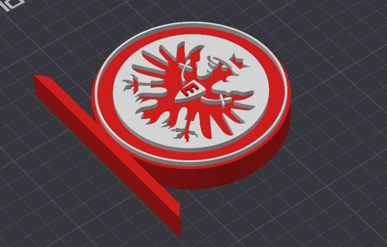 unidad frankfurt logo mesa estante soporte by 5kyrunn3r arte señales logos bundesliga fútbol firmar decoraciones deco ams listo 3D print model - Mito3D