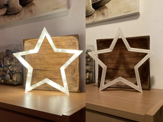 navidad estrella cuadro caja ligera by creativedesign3d casa decoración 3d print model - Mito3D
