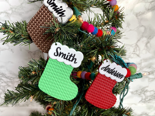 customizável tricotado natal meia enfeite by penolopybulnick casa festividades instrutíveis tinkercad feriado enfeite natal christmasstocking 3d print model - Mito3D