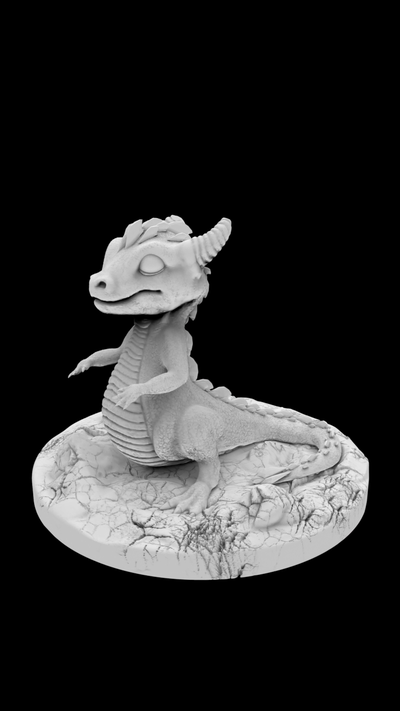 bébé dragon by steffelbauer razvan art sculptures 3d print model - Mito3D
