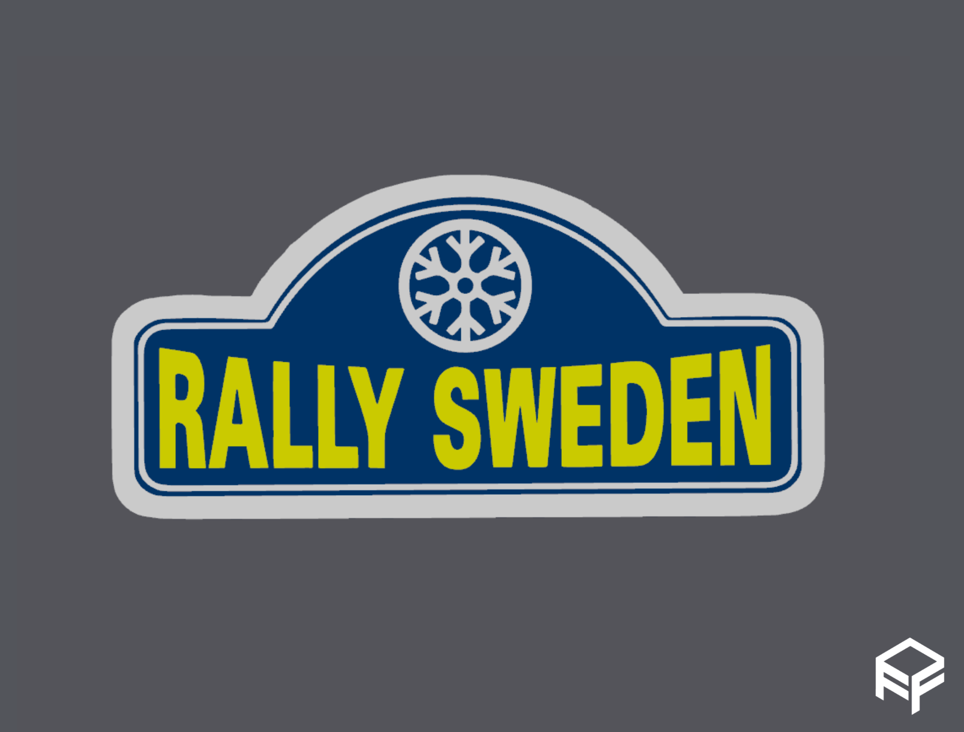 wrc ralli i̇sveç plak by ff3d makes sanat işaretler logolar 3D print model - Mito3D