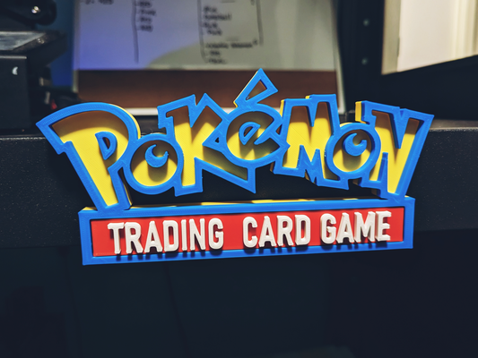 pokemon comercio tarjeta juego firmar monitor by dispersado coleccionables arte señales logos pikachu charizard bulbasaur tarjetas señalización 3d print model - Mito3D