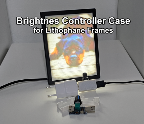brightness controller case lithophane frames remixed by macyo42 hobby & diy electronics led light dimming frame 3d print model - Mito3D