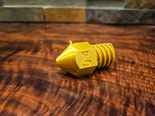 3d printer nozzle keychain by doodleprinting art models 3dprinter accesory printing pla brass gold ornament bling keyring hang 3d print model - Mito3D