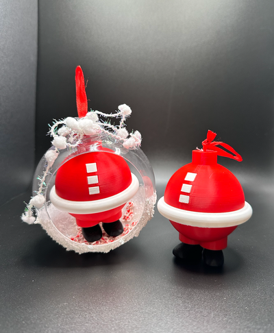 papa noel ornamento by allthebuz3d casa festividades navidad plegable adornos 3d print model - Mito3D