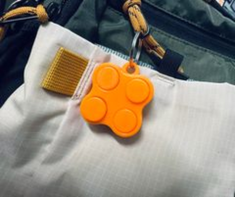 button fidget key chain print in place remix remixed by williams industries toys & games 3d print model - Mito3D