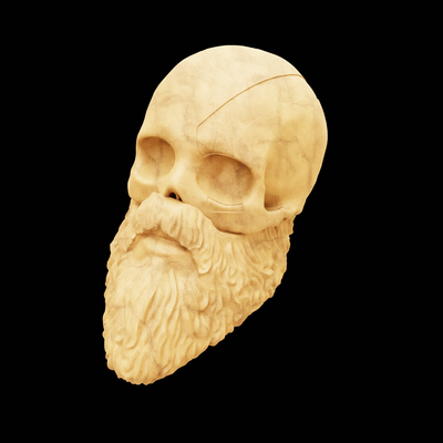 kratos schädel by aaron yarlott kunst modelle 3d print model - Mito3D