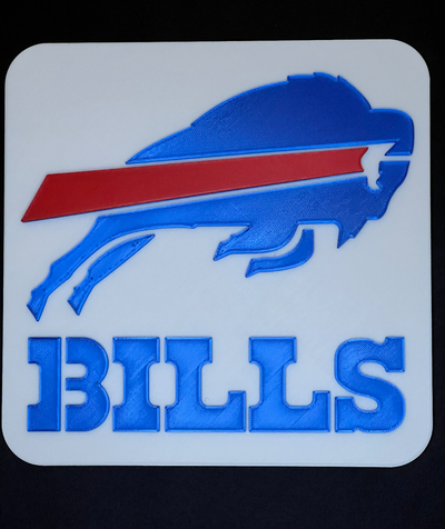 buffalo bills wall plaque by ghengisahn art signs & logos sports logo american football sign 3d print model - Mito3D
