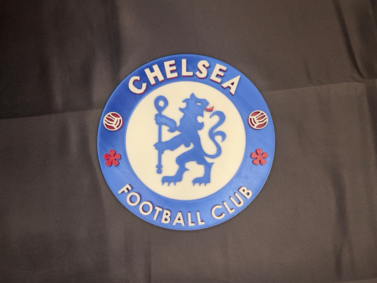 chelsea fc logo wall plaque by ghengisahn art signs & logos football england uk sports sign 3d print model - Mito3D