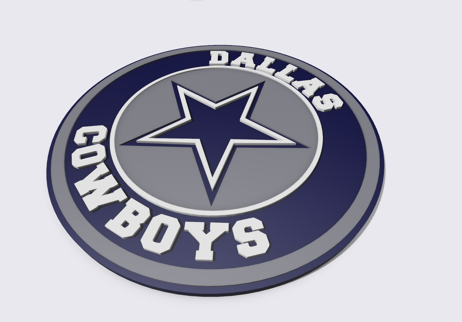 dallas cow boys mur plaque logo by ghengisahn art panneaux logos signe football américain 3D print model - Mito3D