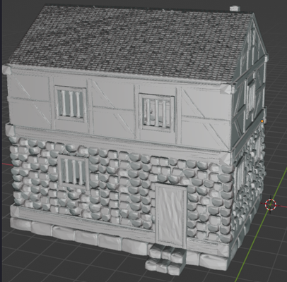 tutor casa entramado madera by holzer06004 miniaturas arquitectura dnd rpg papel jugando juego 3d print model - Mito3D