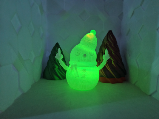 kötü kardan adam örgü örmek led lamba by şeyplusultra sanat heykeller noel tatil tezahürat dekor dekorasyon dekorasyonlar sıra aksesuarlar kış eğlence oyuncak ışık sanatsal kolay baskı destek yok ams heykel 3d print model - Mito3D