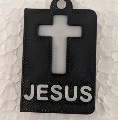 holy bible keychain by kickin fashion models jesus 3d print model - Mito3D
