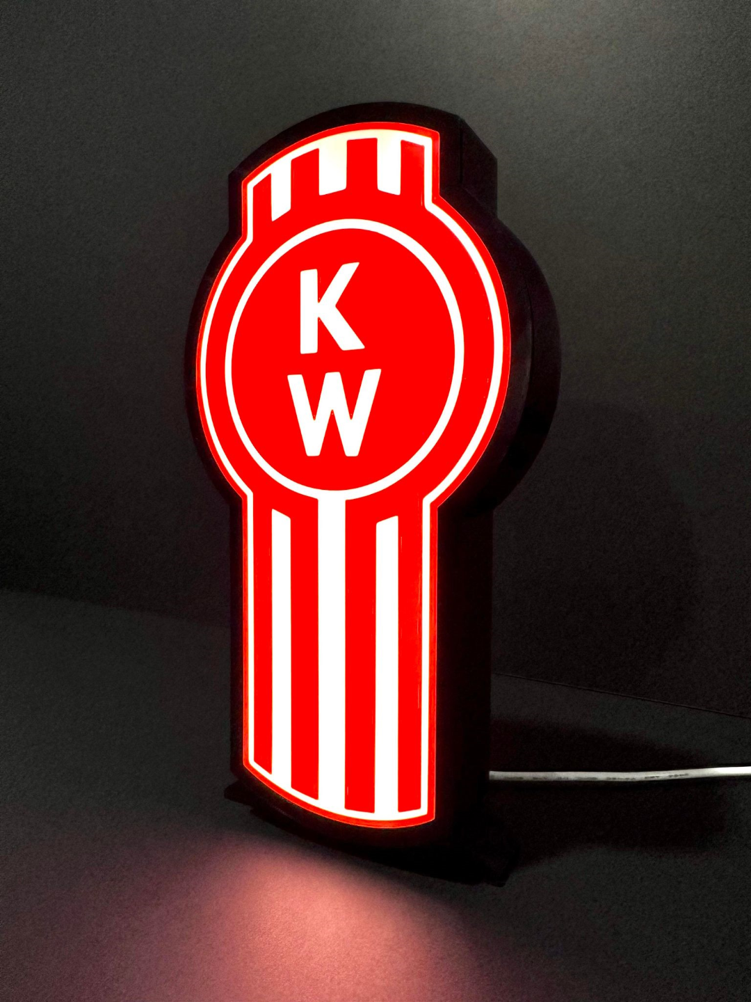 kenworth lumière boîte by mopar2511 art panneaux logos semi camion cadeaux cadeau anniversaire noël lumières led logo 3D print model - Mito3D