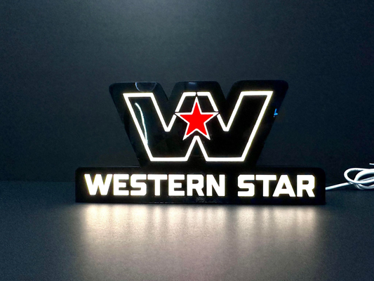 occidental étoile lumière boîte by mopar2511 art panneaux logos semi camion 3d print model - Mito3D