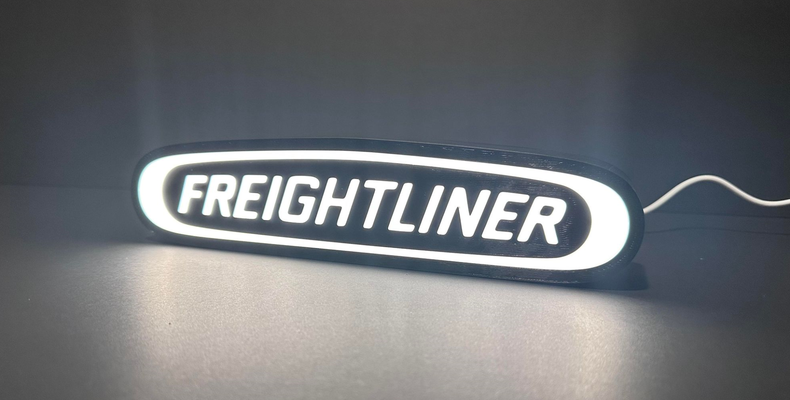 freightliner light box by mopar2511 art signs & logos semi truck 3d print model - Mito3D