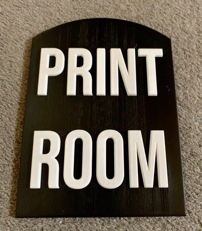 print room by riggsbie art signs & logos printroom sign 2 colour 3d print model - Mito3D