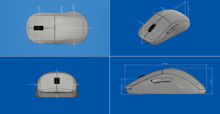 test shape zs-v1 mouse mod vaxee xe based by zoroseerus 3d printer models model wireless modded g305 zoro seerus vaxeexee shappe 3d print model - Mito3D