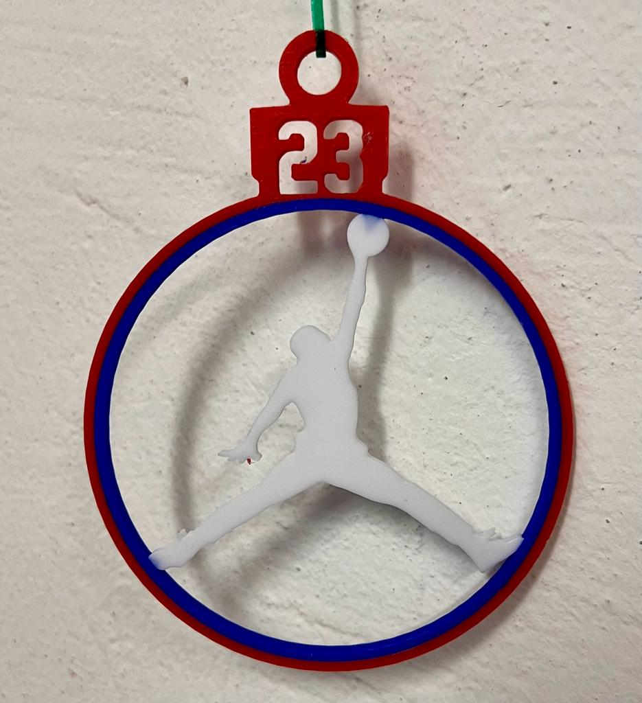 michael jordanien weihnachten ornament by thor3d haushalt dekor mj 23 3D print model - Mito3D