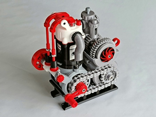 pushrod engine gearbox by bootjevaarder education engineering 3d print model - Mito3D