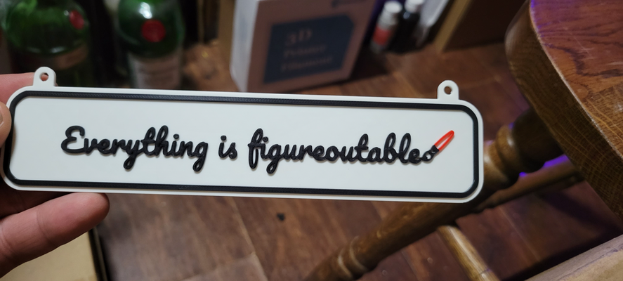 is figureoutable sign by jwgnall art signs & logos motivational quotes office decor home decoration 3d print model - Mito3D