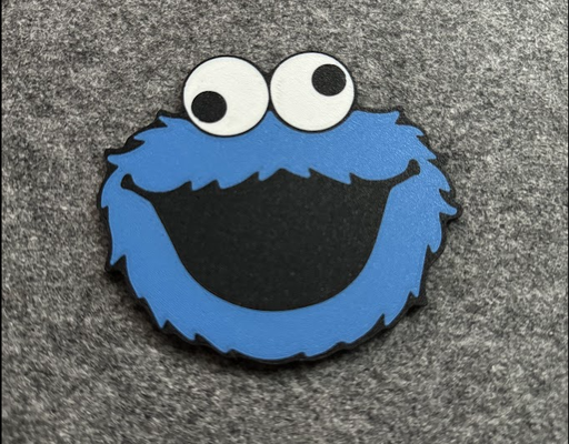 cookie monster coaster head by domter household house models sesame street 3d print model - Mito3D